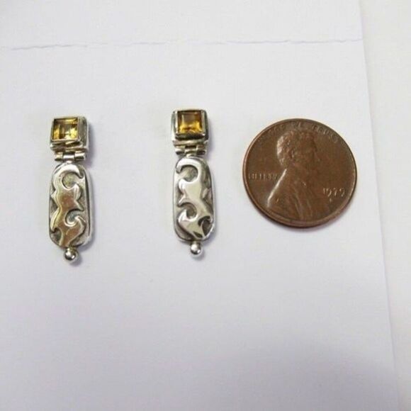 Michou Citrine and Sterling Silver Earrings - Picture 4 of 6